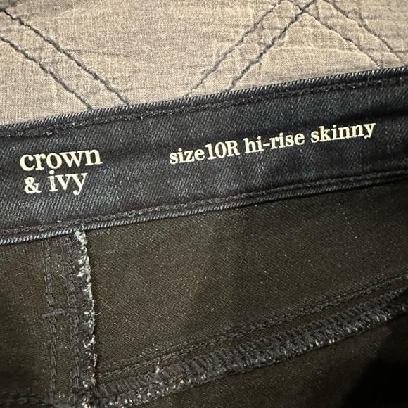 Crown & Ivy hi rise skinny jeans size 10 - Picture 3 of 3